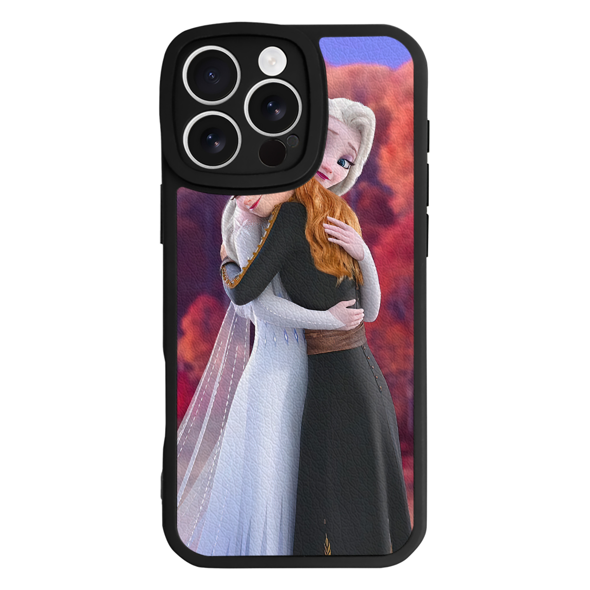 （画像用） アナと雪の女王 アンナ エルサ Frozen Anna Elsa 【iPhone 16シリーズ対応】シリコンスマホケース（レザー調） 材質：シリコン